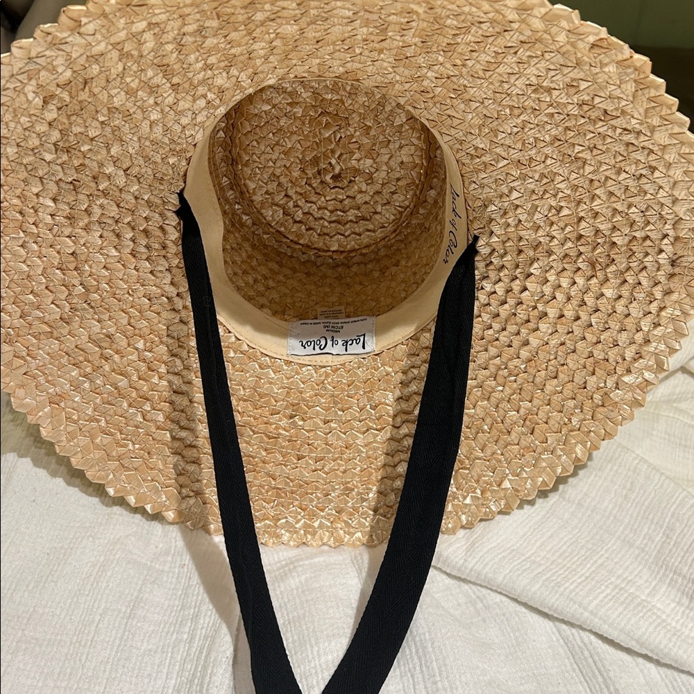 Lack Of Color Natural Straw Hat with Black Ribbon - Picture 5 of 5